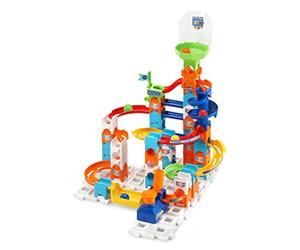 VTech Marble Rush Adventure Set Pista per Biglie 62 Pezzi 4+ Anni | 5 Biglie Incluse, Lanciatore, Passaggi Segreti, Bivi, Tante Combinazioni, Batterie Incluse, Lingua Italiana