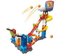 VTech Marble Rush - Set interattivo di treni da basket S500 con 41 pezzi, 6 MarBalls, opzioni di costruzione versatili, promuove la creatività e le capacità motorie