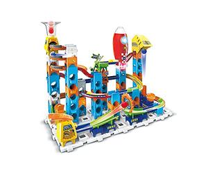 VTech - Marble Rush, Circuito a Sfere Elettronica Rocket Set Electronic M100E, Gioco di Costruzione, 79 Pezzi, 10 Palline, Regalo Bambino dai 4 Anni - Contenuto in Italiano
