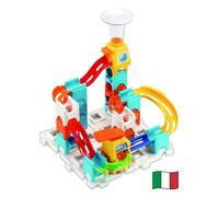VTech Marble Rush - Discovery Set, Pista per Biglie con 30 Pezzi, 3 MarbleBiglie Incluse, Lanciatore e Area di Lancio, Molti Passaggi Segreti e Bivi, Tante Combinazioni, Batterie Incluse, 4+ Anni