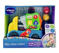VTech Max Mixa Colori, Camioncino Parlante con 5 Melodie, Riconosce e Mixa Colori, 3 Modalità di Gioco, Volume Regolabile, Spegnimento Automatico, Lingua Italiana, Batterie Incluse, 12-36 Mesi