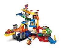 VTech - Maxitower di costruzione TutTutTut Bolidi, piste e macchinine per bambini +1 anno, Circuiti da combinare, include Josete il ribaltabile, Versione ESP