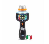 VTech Microfono Magic Show, Microfono Karaoke per Bambini con 15 Canzoni, 5 Filtri Vocali Divertenti, Tecnologia Bluetooth, Regolazione del Volume, Lingua Italiana, Batterie Incluse, 2-5 Anni