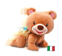 VTech Peluche interattivo Orsetto Teddy – canta e gattona, 3 canzoni, 10 melodie, batterie incluse