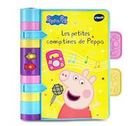 VTech - Peppa Pig, Piccole filastrocche di Peppa, Libro musicale per bambini, 3 filastrocche tradizionali per ballare e cantare, 6 pagine illustrate, regalo per bambini dai 6 mesi - Contenuto in