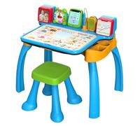 VTech - Scrivania multifunzione 6 in 1 CREA e impara! Centro educativo interattivo, giocattolo per bambini +3 anni, lavagna, musica, blocco note, tablet e sgabello, lettere, numeri, versione ESP