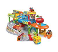 VTech - Set di attrezzi per officina, per officina, con diverse tracce e livelli con luci, voci, canzoni e suoni divertenti, include gru per veicoli