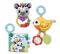 VTech Set regalo per neonati, amici degli animali domestici, set di giocattoli in tessuto, uccello cantante e zebrato, per bambini da 0 a 24 mesi