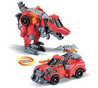VTech - Switch & Go Dinos Lanciatore, Dinosauro Sonore Warrior, Super Velociraptor, Giocattolo 2 in 1 trasformabile in Auto da Corsa, tiri di proiettili, Regalo per Bambini dai 4 Anni - Contenuto in