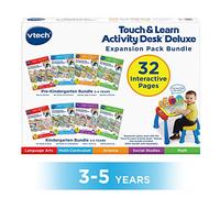 VTech Touch and Learn Activity Desk Deluxe 4-in-1 Kindergarten Bundle Expansion Pack II for Age 3-5