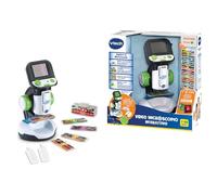 VTech Video Microscopio Interattivo, Microscopio Bambini Digitale con Video Originali BBC, Schermo 2,4", Zoom 200x, 9 Vetrini Illustrati, Slot MicroSD, Lingua Italiana, Batterie Incluse, 7-99 Anni