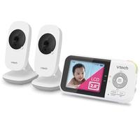 VTech VM819-2 Video Baby Monitor with 19-Hour Battery Life, 2 telecamere, 1000ft Long Range, Auto Night Vision, 2.8" Screen, 2-Way Audio Talk, Temperature Sensor, Power Saving Mode and Lullabies