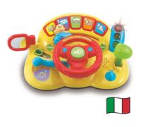 VTech Vroom Vroom Volante Multiattività, Volante Bambini con Cruscotto Interattivo, Inclusa Macchinina Comandabile, Chiave e Indicatore Direzione Inclusi, Lingua Italiana, Batterie Incluse, 12-36 Mesi