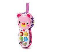 VTech Peek and Play Phone, giocattolo educativo per bambini, giocattolo educativo per giochi sensoriali, regalo per bambini, adatto per ragazze e ragazzi dai 3 mesi in su, rosa, 1 pezzo (confezione da