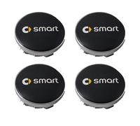 VTEQIOPF 4 Pezzi Auto Coprimozzi, per Smart Fortwo Forfour 450 451 454 453 60MM Hub Center Caps Copricerchi Tappi Ruota Centro Tappi Cerchioni,A