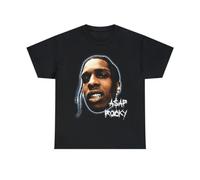 VTG ASAP Rocky Music Star Heavy Cotton Black Unisex all Size Shirt A370 BlackLarge