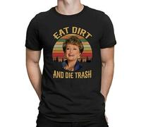 VTG Eat Dirt And Die Trash Blanche Golden Girls Retro Men's T-Shirt Black M