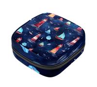 VTGHDEEQ Borsa per assorbenti igienici,borsa per periodo,borsa per imbottitura,ancora pesce nave faro,custodia per periodo