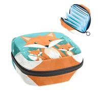VTGHDEEQ Borsa per assorbenti igienici,borsa per periodo,borsa per imbottitura,animale carino famiglia volpe,custodia per periodo