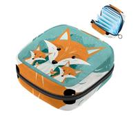 VTGHDEEQ Borsa per assorbenti igienici,borsa per periodo,borsa per imbottitura,animale carino famiglia volpe,custodia per periodo