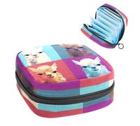 VTGHDEEQ Borsa per il periodo,borsa per assorbenti,alpaca lama ritratto stile divertente,porta assorbenti per borsa