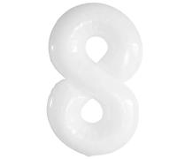 Vthoviwa 101cm palloncini Numeri 8 bianco, pallone 8. compleanno palloncini uranio, balloon 8 Decorazione delle festività