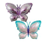 Vthoviwa 4D Farfalla Palloncino Blu Viola 2 Pezzi, Farfalla Palloncino Pellicola Di Alluminio, Festa Di Compleanno Deko Palloncino, Matrimonio, Festa Di Giardino, Boutique Di Foto