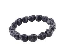 VTIDOBE Braccialetto alla moda colorato con perline a forma di teschio turchese elegante accessorio da polso leggero comodo da indossare, ideale per l'uso quotidiano, non conformista elegante
