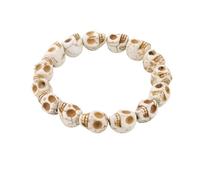 VTIDOBE Braccialetto alla moda colorato con perline a forma di teschio turchese elegante accessorio da polso leggero comodo da indossare, ideale per l'uso quotidiano, non conformista elegante