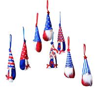 VTIDOBE Confezione da 8 ornamenti in peluche per bambole senza volto per il giorno dell'indipendenza set di ornamenti patriottici da appendere per la casa indipendenza patriottica senza volto