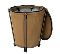 VTIDOBE Pieghevole Campeggio Cestino Giardino Sacchetto della spazzatura con coperchio Riutilizzabile Yard Waste Bag Portable Garbage Bin Container Enduring