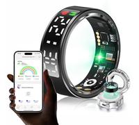 Vtizikl Anello intelligente, anello intelligente per donne e uomini, fitness tracker con fotografia gestuale, contapassi, tempo sportivo, distanza, calorie, frequenza cardiaca, ossigeno nel sangue e