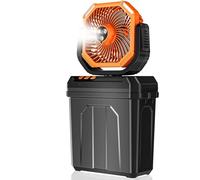 Vtizikl Ventilatore da tenda da campeggio, con timer solare, ricarica del telefono ed ecologico, per campeggio, pesca, interruzioni di corrente, uragano, viaggi (tipo spray, nero)
