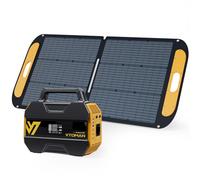 VTOMAN FlashSpeed 300 Centrale Elettrica Portatile con 110W Pannello Solare | 230Wh Campeggio Power Station 300W (Picco 600W), Batteria LiFePO4, Ricarica Rapida per Viaggio, Esterni, Pesca