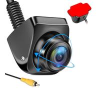 Vtopek AHD 1080P Retrocamera Auto Grandangolare 180° Universale NTSC 12-24V | Girevole 360°, Installazione Senza Foratura, IP69K Impermeabile, Visione Notturna, Retrocamera per SUV Camper Pick-up Furgone