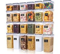 Vtopmart Contenitori per la conservazione sigillati con coperchio, set di contenitori per alimenti da 24 pezzi, senza BPA, Contenitori Pasta di Cereali, Muesli, Farina, Zucchero
