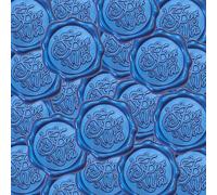 VTOS Adesivi per sigilli in cera, 50 pezzi, blu mare, etichette autoadesive per buste sigillanti per inviti di nozze, confezioni regalo, album di lettere