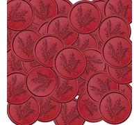 VTOS Adesivi per sigilli in cera, 50 pezzi, rosso fiamma, rosmarino, etichette autoadesive per buste per inviti di nozze, confezioni regalo, lettere scrapbooking