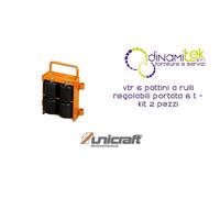VTR 6 PATTINI A RULLI REGOLABILI PORTATA 6 T - KIT 2 PEZZI UNICRAFT
