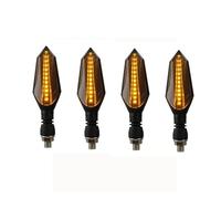 VTSGBLS 12V Moto Indicatori Direzione Luce Scooter Indicatore Universale Lampada Per Z750 Z800 Z900 Z1000 Per Versys 650 Indicatori direzione(2 pair yellow)