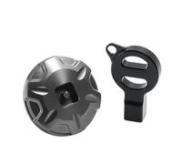 VTSGBLS Tappo Serbatoio Moto per Kawasaki per Ninja Z H2 H2R ZH2 ZH2SE SE SX H2SX per Plus 2018-2024 Motociclette Tappo di Riempimento Olio Antifurto Coperchio Tappo Olio Motore(Grigio)