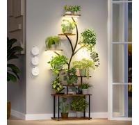 VTSHENY Porta Piante da Interno, Nero Portavasi da Interno Metallo 9 Niveles Supporto per Piante, Estanteria para Plantas per Balcone, Soggiorno, Camera da Letto, Giardino
