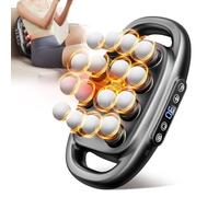VTT Pistola da massaggio portatile con 16 teste, con 3 modalità e 30 intensità, terapia con luce rossa, massaggiatore silenzioso a percussione per gambe, vita, glutei e muscoli per alleviare il dolore