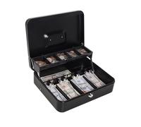 Vttui Cassetto di Cassa per Il Punto di Vendita Sistema 4 Bill, 5 Monete, cassetto di Cassa con cassetti di Cassa a Serratura (11.81 * 9.45 * 3.54in)(Color:Nero)