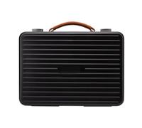 Vttui Portasigari Portatile da 20 Posti in Lega di Alluminio-Magnesio, Foderato in Cedro Spagnolo, Custodia Antishock da Viaggio con Maniglia per Appassionati(Color:B)