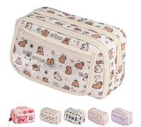 VTYFRY Simpatico astuccio kawaii in stile cartone animato, organizer per ufficio, spazio di lavoro, accessori da scrivania, accessori da viaggio, estetico, alla moda, idea regalo, grande capacità