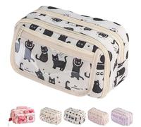 VTYFRY Simpatico astuccio kawaii in stile cartone animato, organizer per ufficio, spazio di lavoro, accessori da scrivania, accessori da viaggio, estetico, alla moda, idea regalo, grande capacità