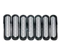 VTYQKZXPM griglia fendinebbia per Auto Copertura Griglia Dell'inserto Griglia Anteriore Compatibile con Jeep Wrangler JK 07-18 Inserti Rete della Anteriore per Auto Telaio Copertura Faro(5)