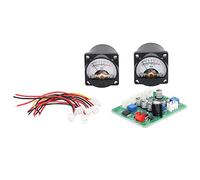 VU Meter Panel Kit | 2PCS Warm Backlight Audio Level Amplifier Board with Cables | High Accuracy 0-500ua ±10% Measurement | for Recording Studio/Home Audio/PC Sound Card