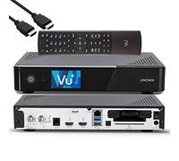VU+ UNO 4K SE - UHD HDR 1x DVB-S2 FBC Sat Twin Tuner E2 Linux Receiver, TV Box, YouTube Satellit Hard Disk, CI + lettore di schede, lettore multimediale, USB 3.0, con cavo HDMI EasyMouse